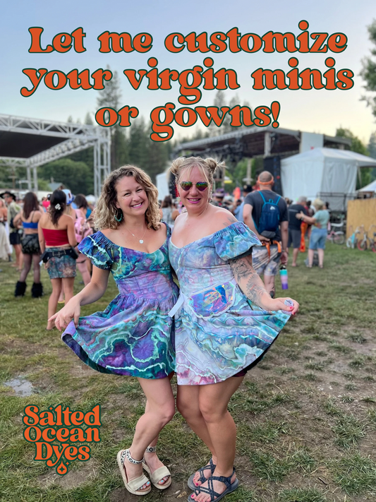 Custom Dye Service for CUSTOMER SUPPLIED Virgin Dress