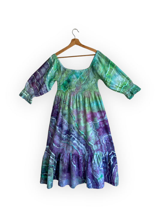 Almeria Smocked Linen Midi Dress (XL)