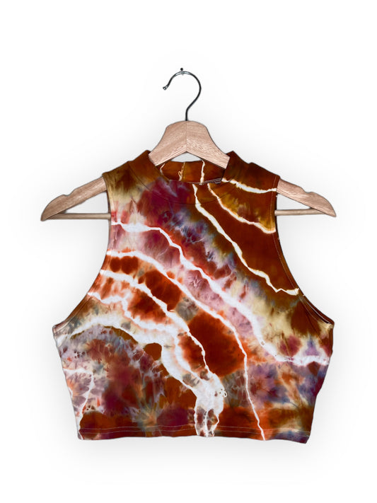 Cropped Mock Neck Tank - Bright Fruits (XXL)