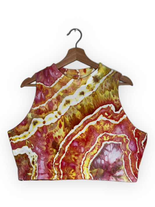 Cropped Mock Neck Tank - Embers (2X)