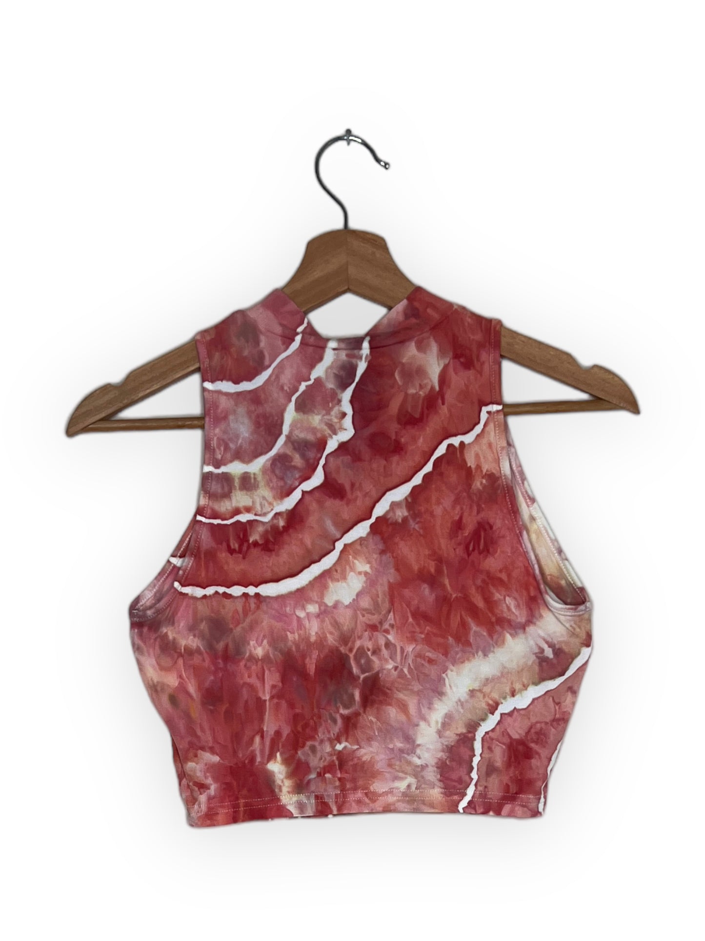 Cropped Mock Neck Tank - Peach (Medium)