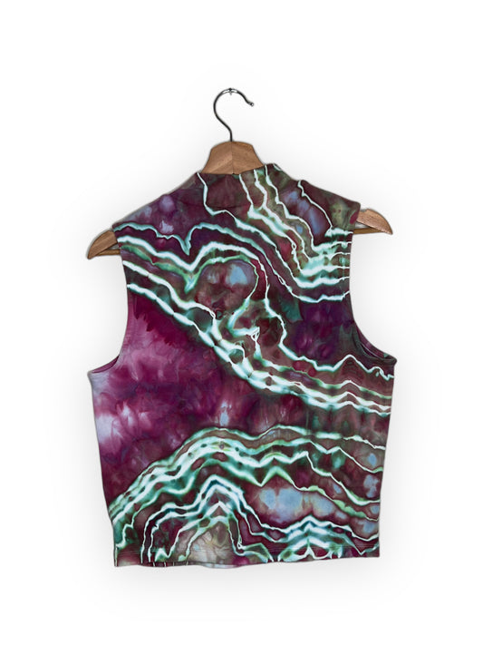 Mock Neck Tank Top - Strawberry Skies (L)