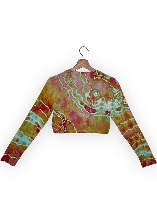 Micro Rib Long Sleeve Crop - Dragon's Egg (Large)
