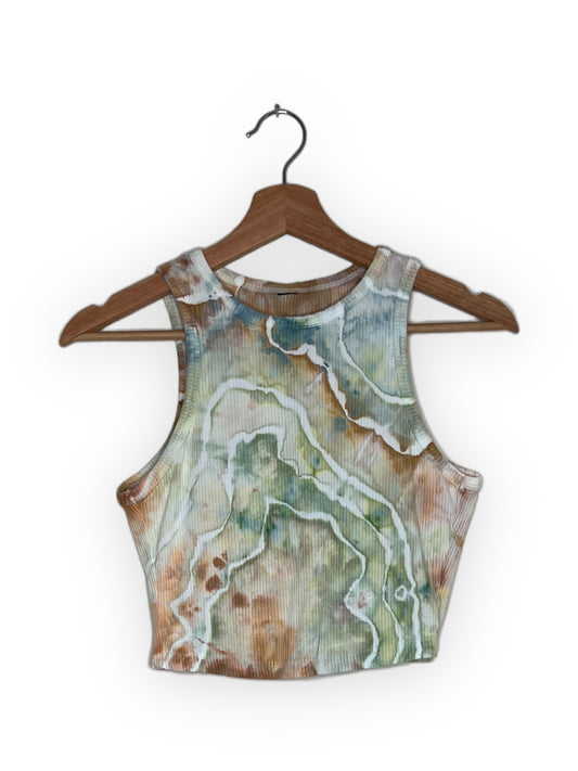 Cropped High Neck Tank - Cupid's Garden (Small)