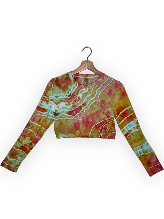 Micro Rib Long Sleeve Crop - Dragon's Egg (Large)