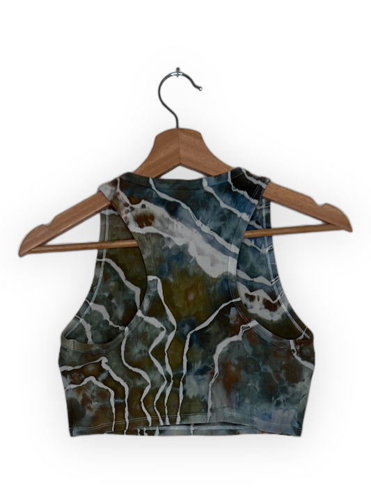 Cropped High Neck Tank - Blue Sage (Medium)