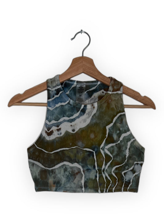 Cropped High Neck Tank - Blue Sage (Medium)