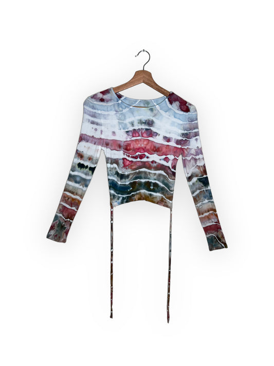 High Sierra Crop - Dusty Pink and Teal (S)