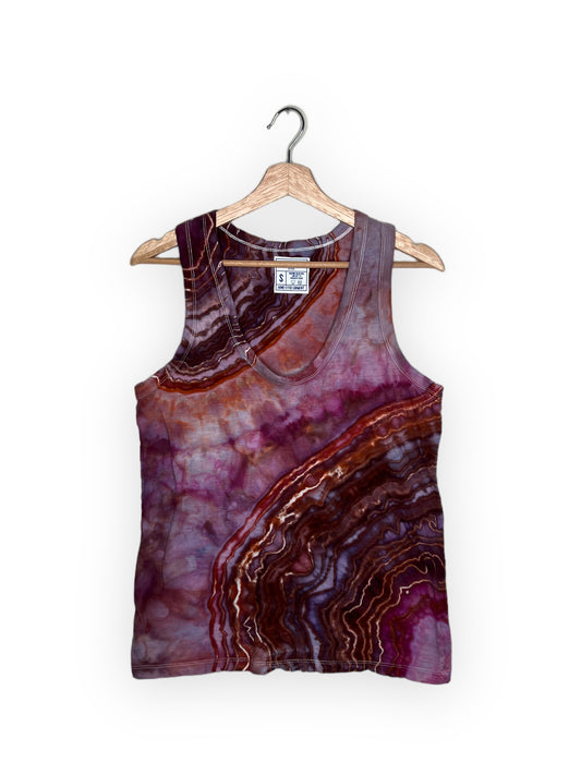 Maroon Sunset Cotton Tank Top 3 (Small)