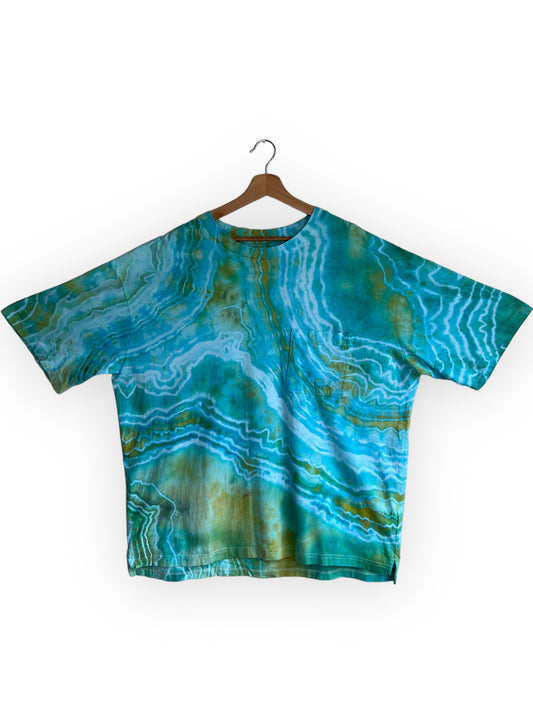 Caribbean Waters Pocket Geode T-Shirt (XL)