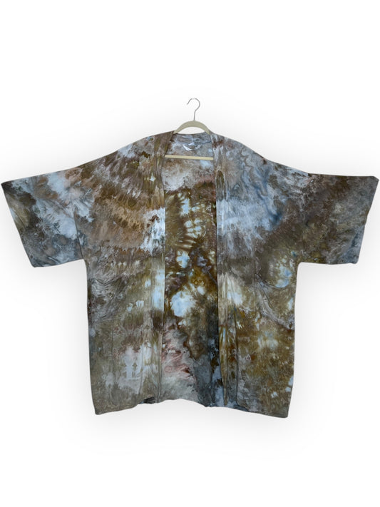 Hand-Dyed Rayon Kimono Robe – One Size Fits Most (S–3X)