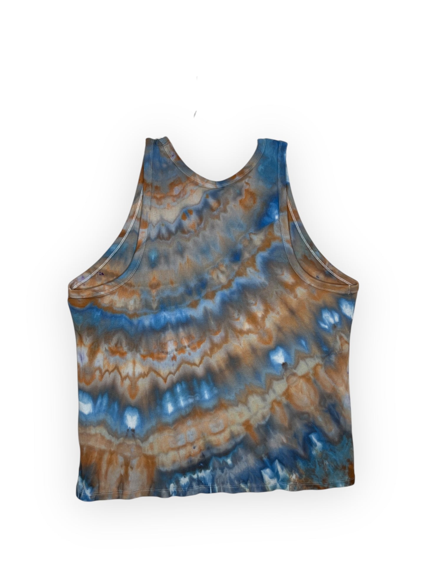 High Neck Ribbed Tank Top - Moth Wing (3X)