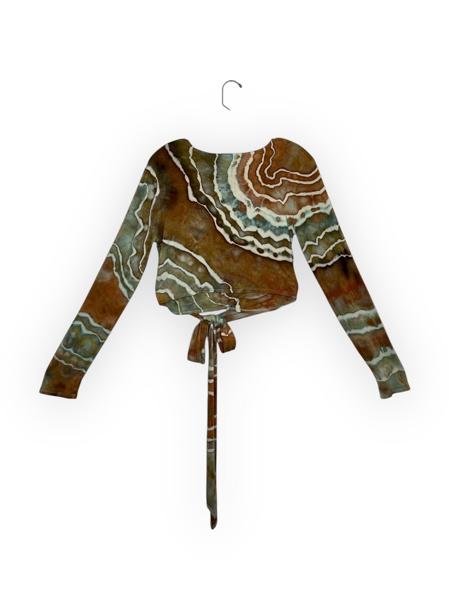 Long Sleeve Wrap Terry Top (S)
