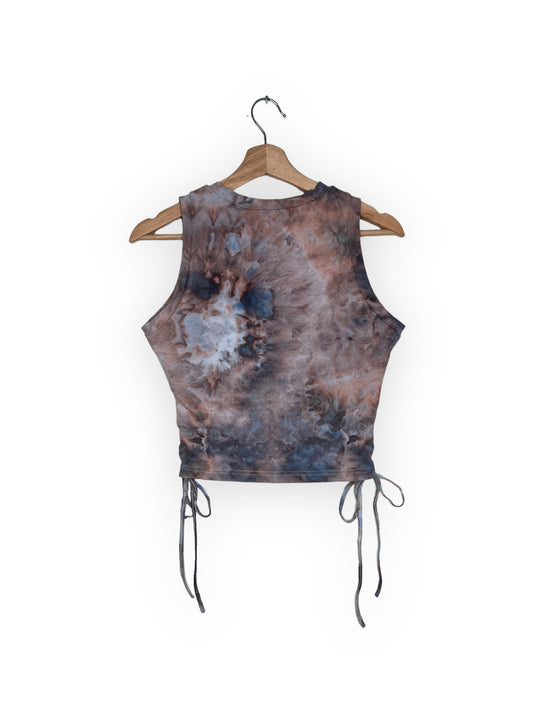 Cropped High Neck Tank With Ties (L)