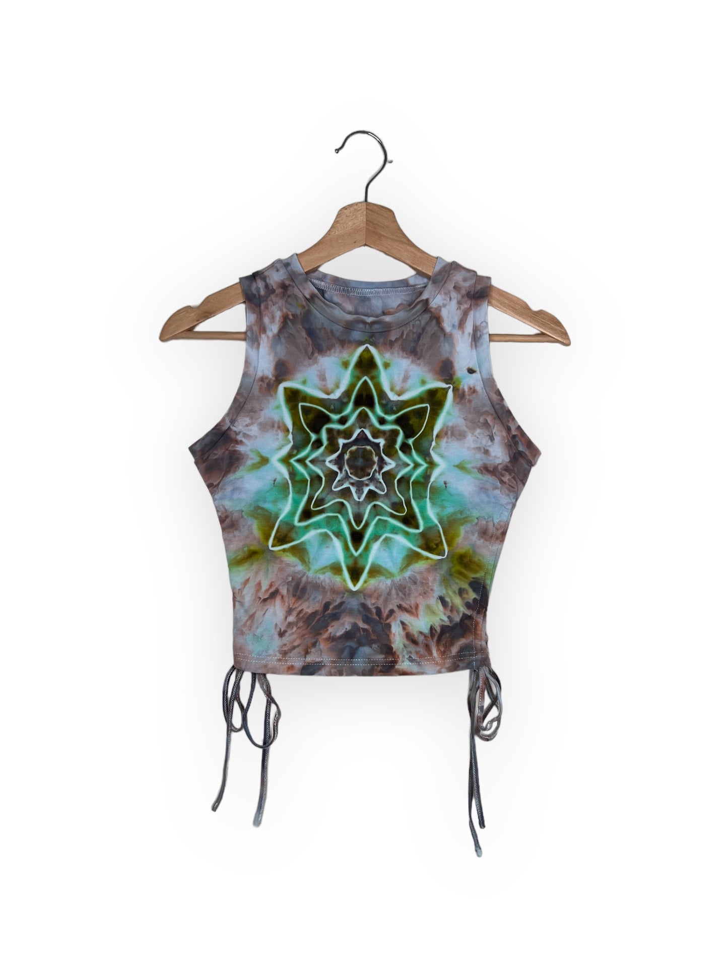 Cropped High Neck Tank With Ties (XS)