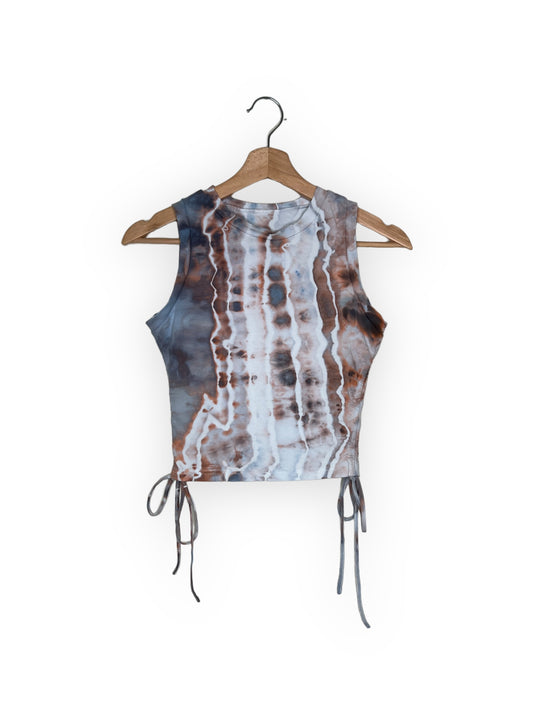 Cropped High Neck Tank With Ties (XS)