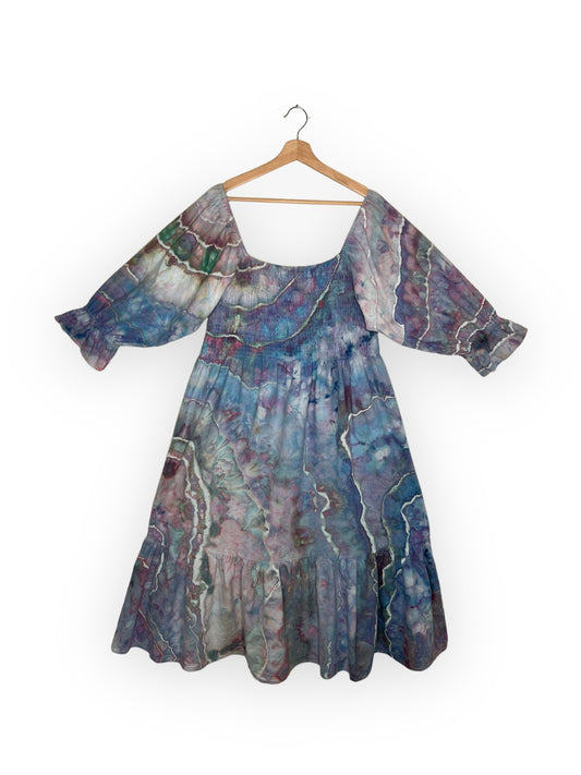 Almeria Smocked Linen Midi Dress (3XL)