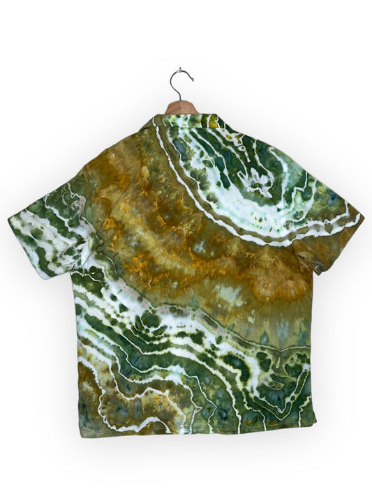 Short Sleeve Textured Camp Shirt (M)