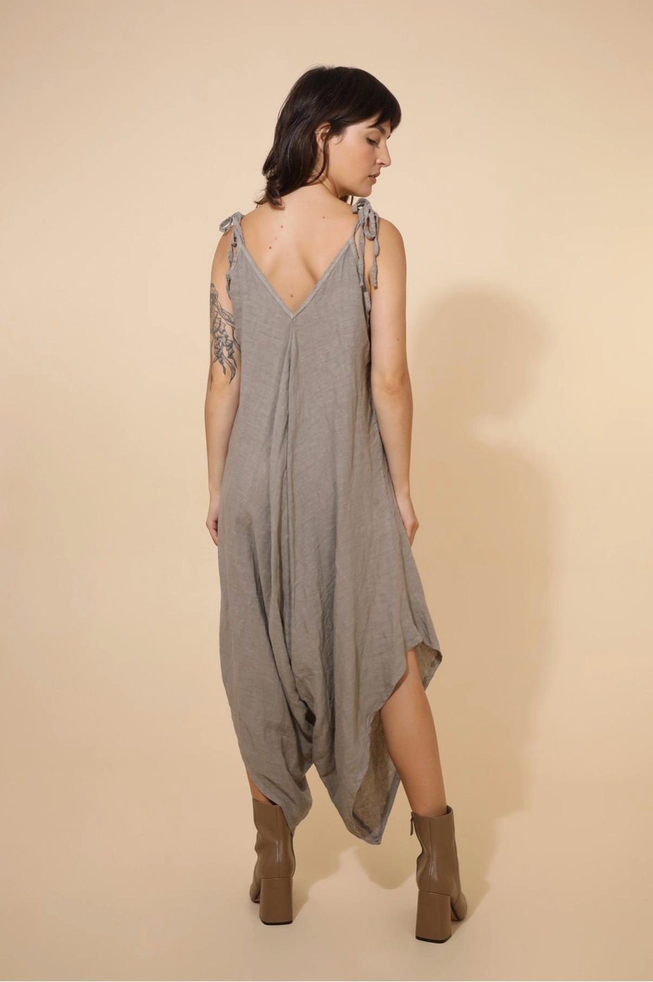 Linen Harem Jumpsuit (One Size - Fits S-XL)