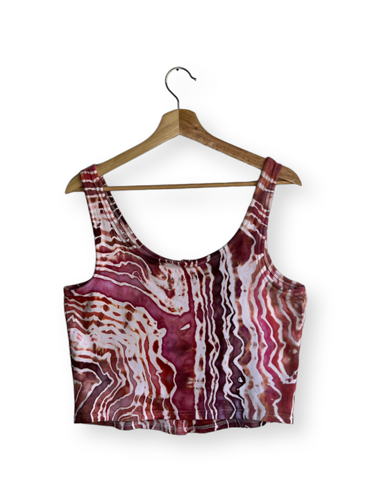 Berry Loungewear Button Up Tank Top (XL)