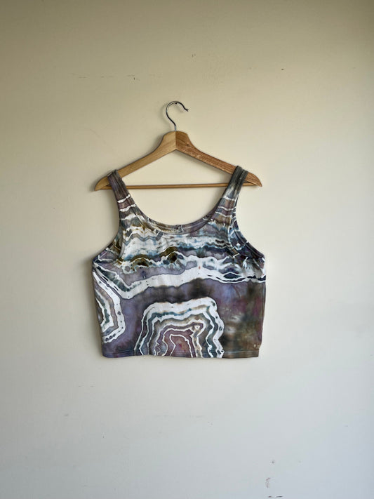 Wisteria Gray Loungewear Button Up Tank Top (XXL)