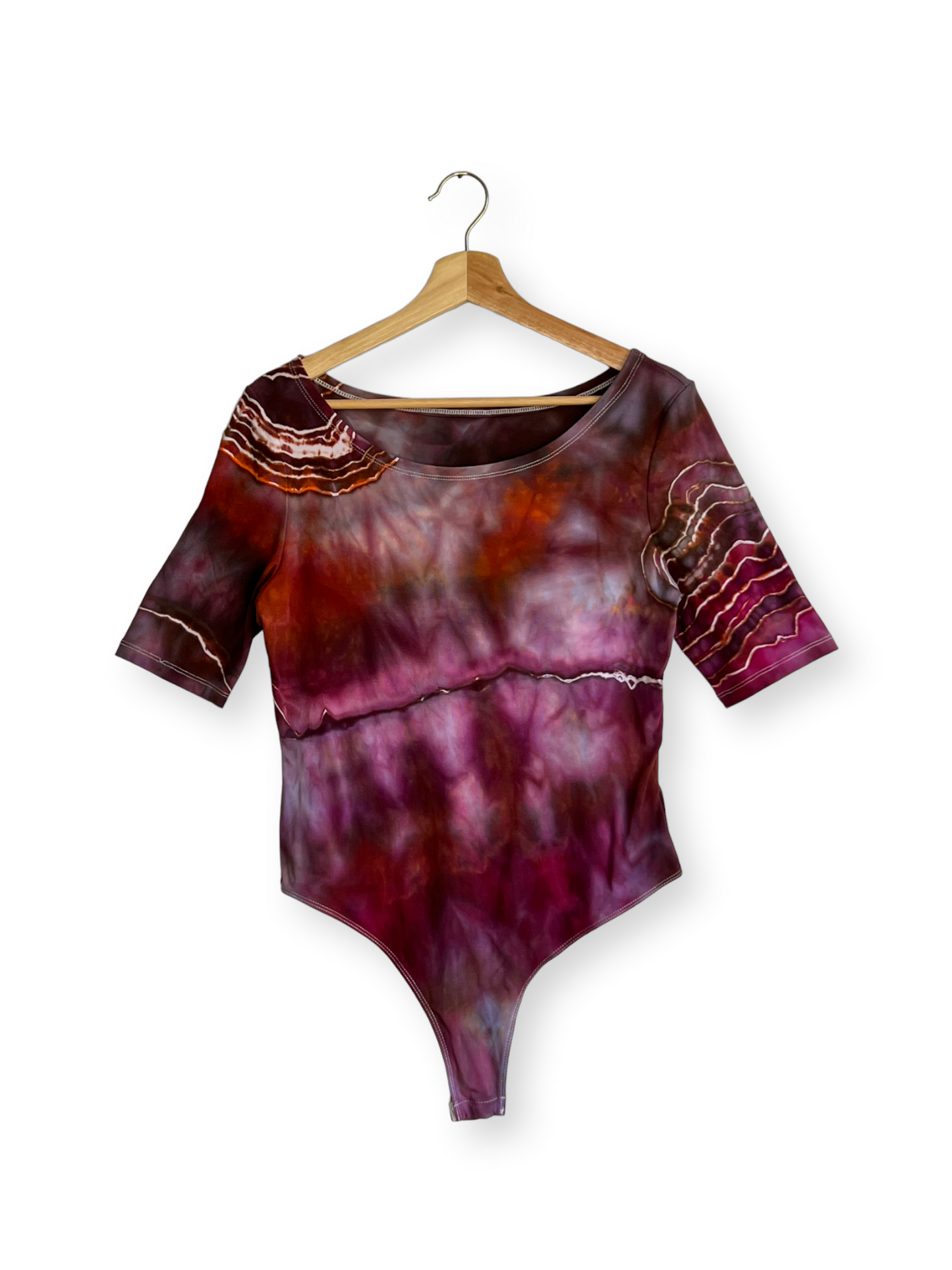 Maroon and Burnt Orange Bodysuit (XL)