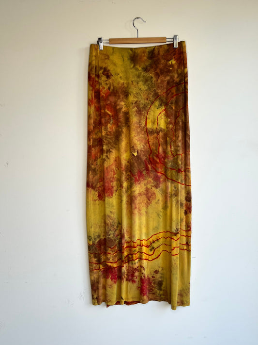 Peekaboo Rayon Maxi Skirt (1X)