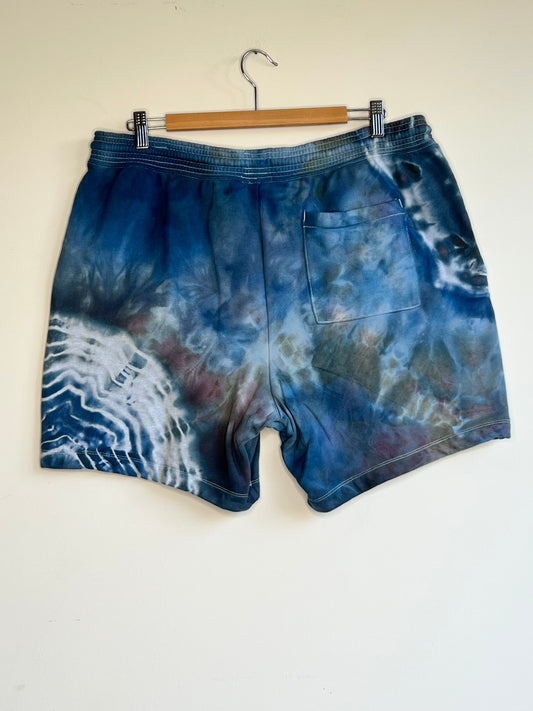 Blue Cotton Sweat Shorts (Large)