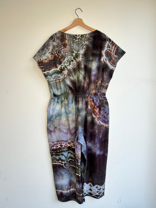 Sage and Bronze Flour Sack Cotton Jumpsuit (XXL)