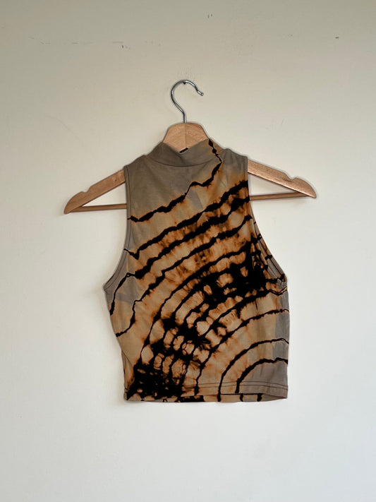 Bleached Rayon Crop Top (Small)