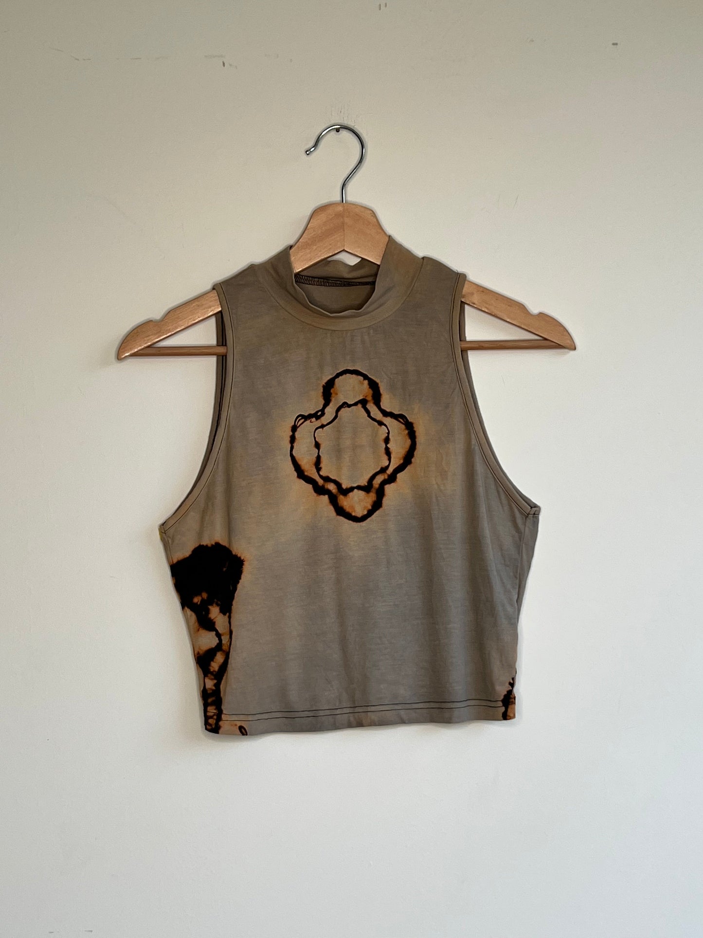 Bleached Rayon Crop Top (Large)