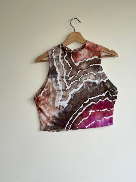 Abalone Pink Rayon Crop Top (XXL)