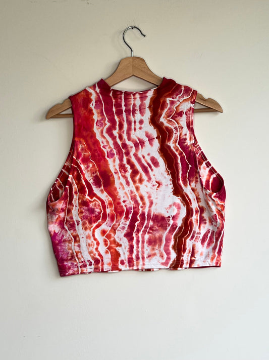 Raspberry Rayon Crop Top (Small)