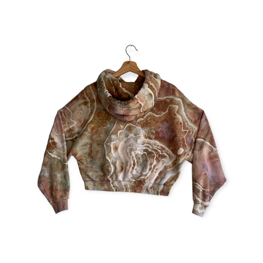 Oversized Cropped Hoodie - Sandstone (S)