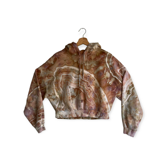 Oversized Cropped Hoodie - Sandstone (S)