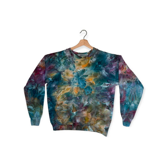 Crewneck Sweatshirt - Teal Blooms (M)