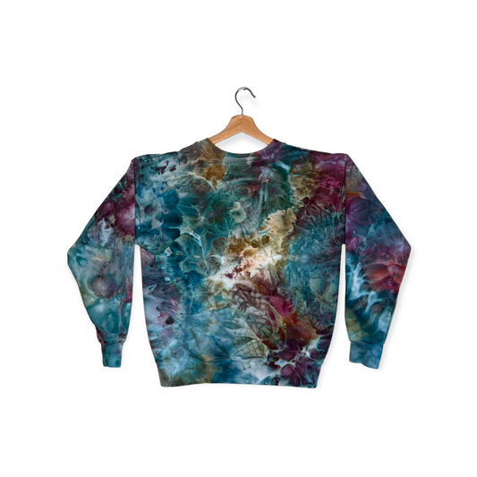 Crewneck Sweatshirt - Teal Blooms (M)