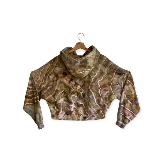 Oversized Cropped Hoodie - Hippie Camo (M)