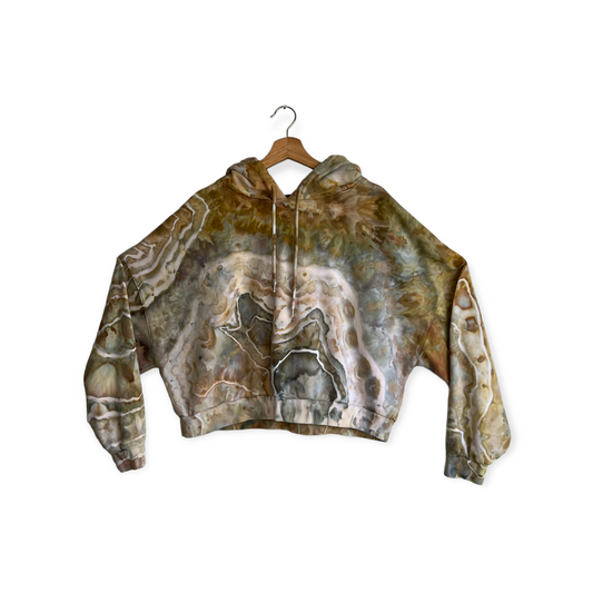 Oversized Cropped Hoodie - City Rain (XL)