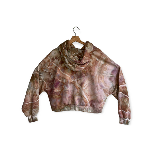 Oversized Cropped Hoodie - Pink Sandstone (L)