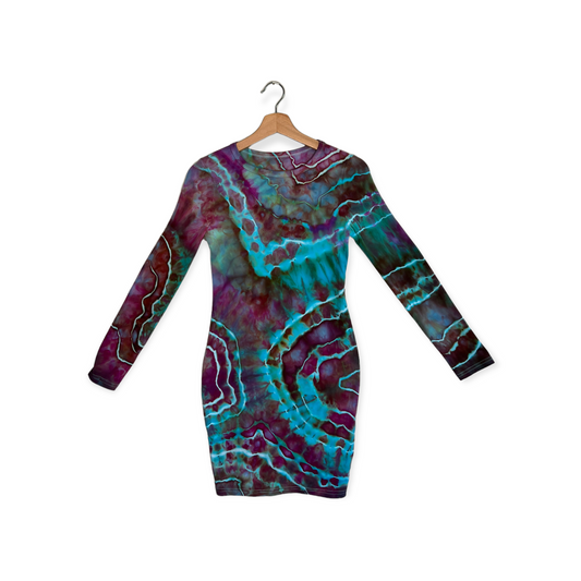 Long-Sleeve Bodycon Mini - Poolside (M)
