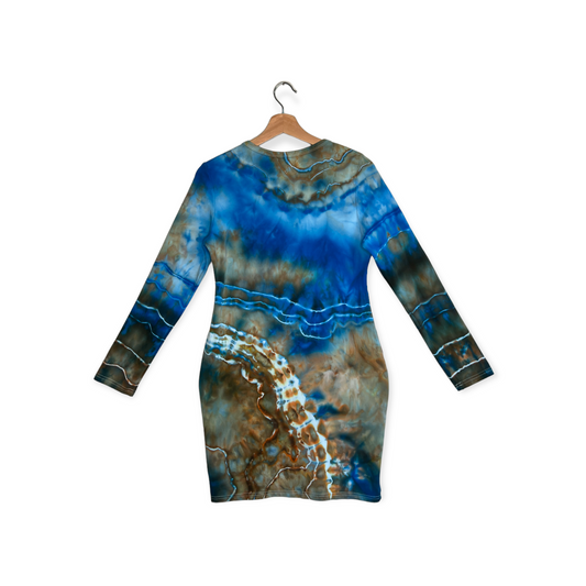 Long-Sleeve Bodycon Mini - Deep Sea (XL)