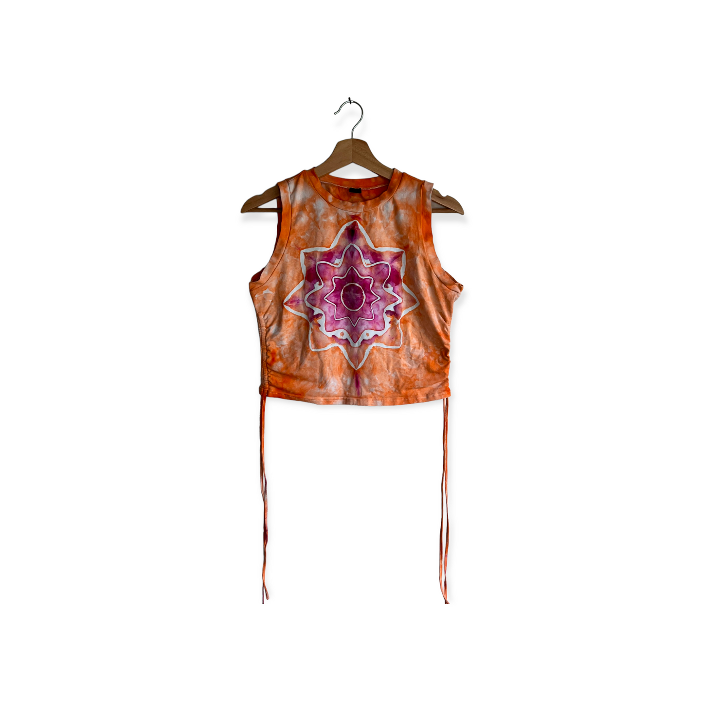 Sleveless Crop - Pink and Coral Ronstar (M)