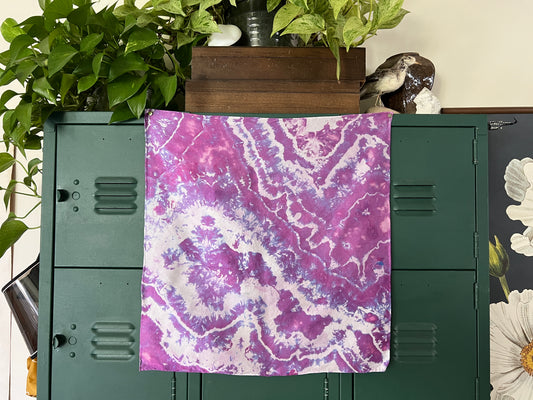 100% Silk Scarf - Orchid Geode (22”x22”)
