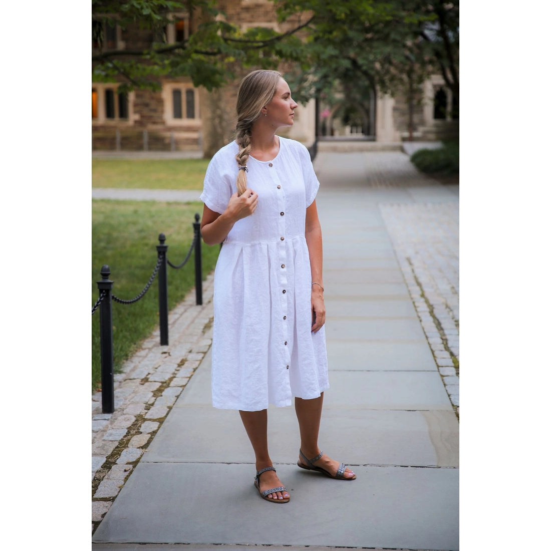 European Flax Linen Dress (M/L)