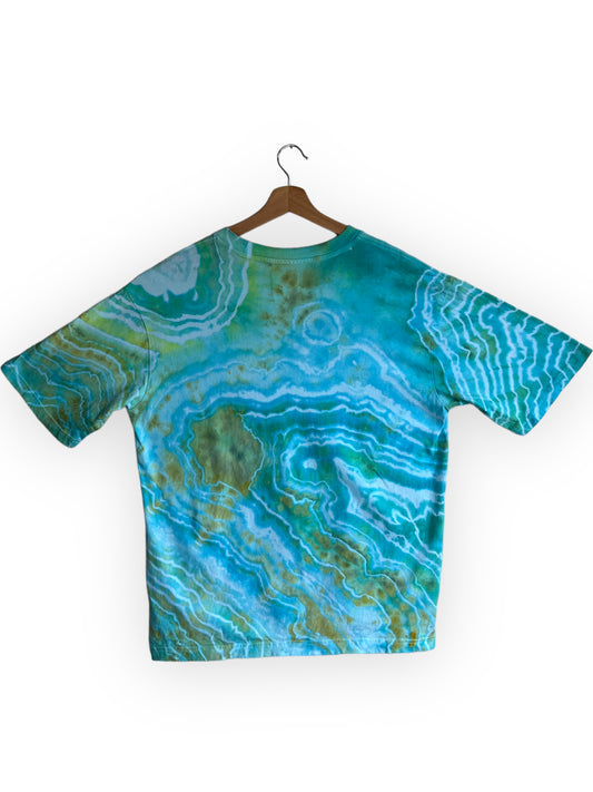 Oversized Caribbean Waters Geode T-Shirt (M)