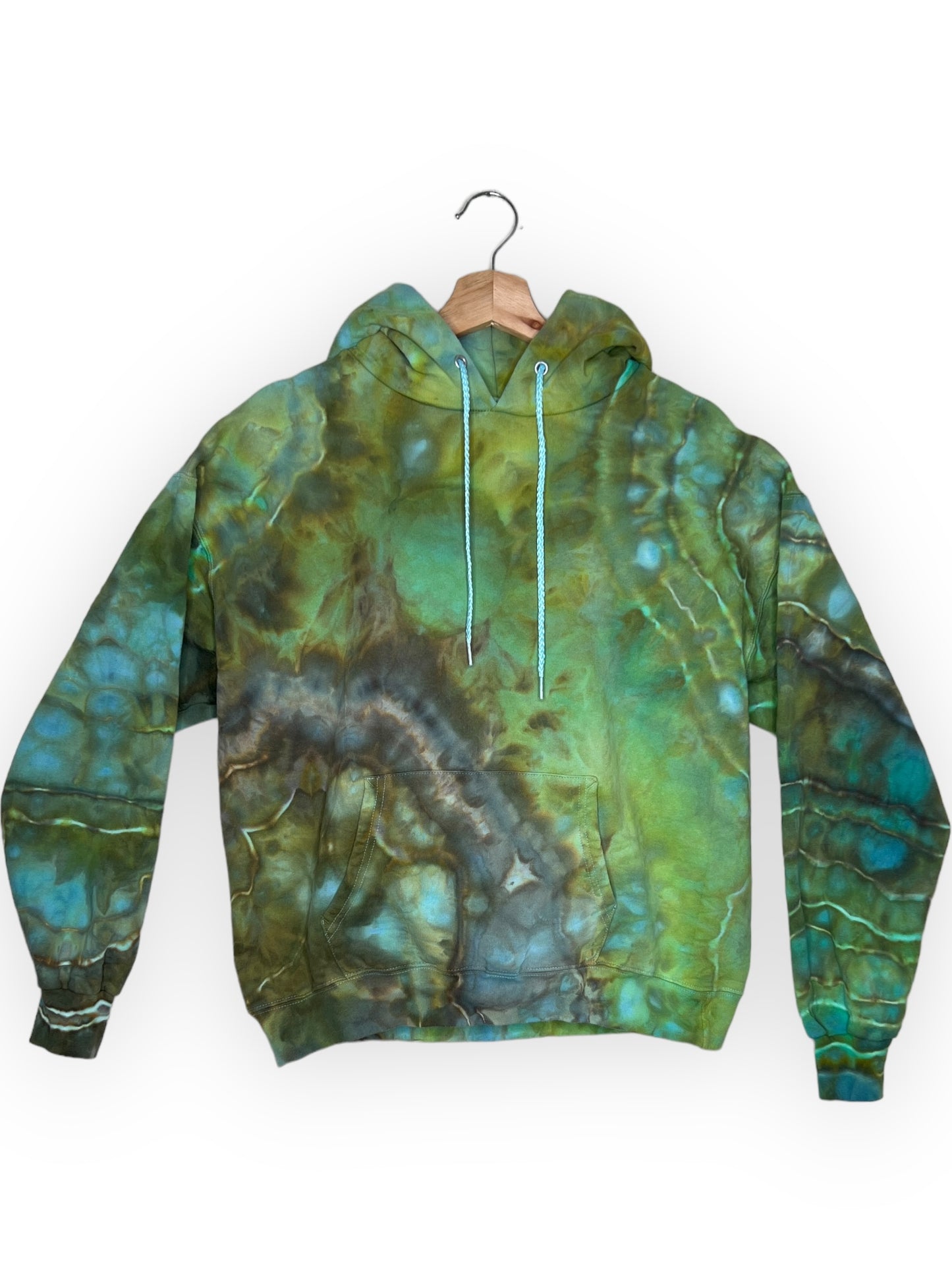 Teal Green Hooded Sweatshirt (Medium)