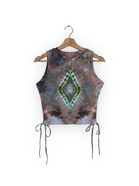 Cropped High Neck Tank With Ties (L)