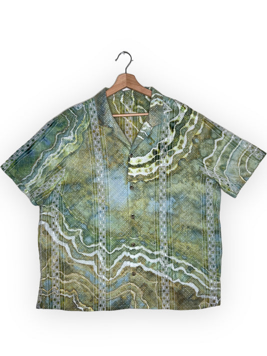 Short Sleeve Embroidered Camp Shirt (XL)