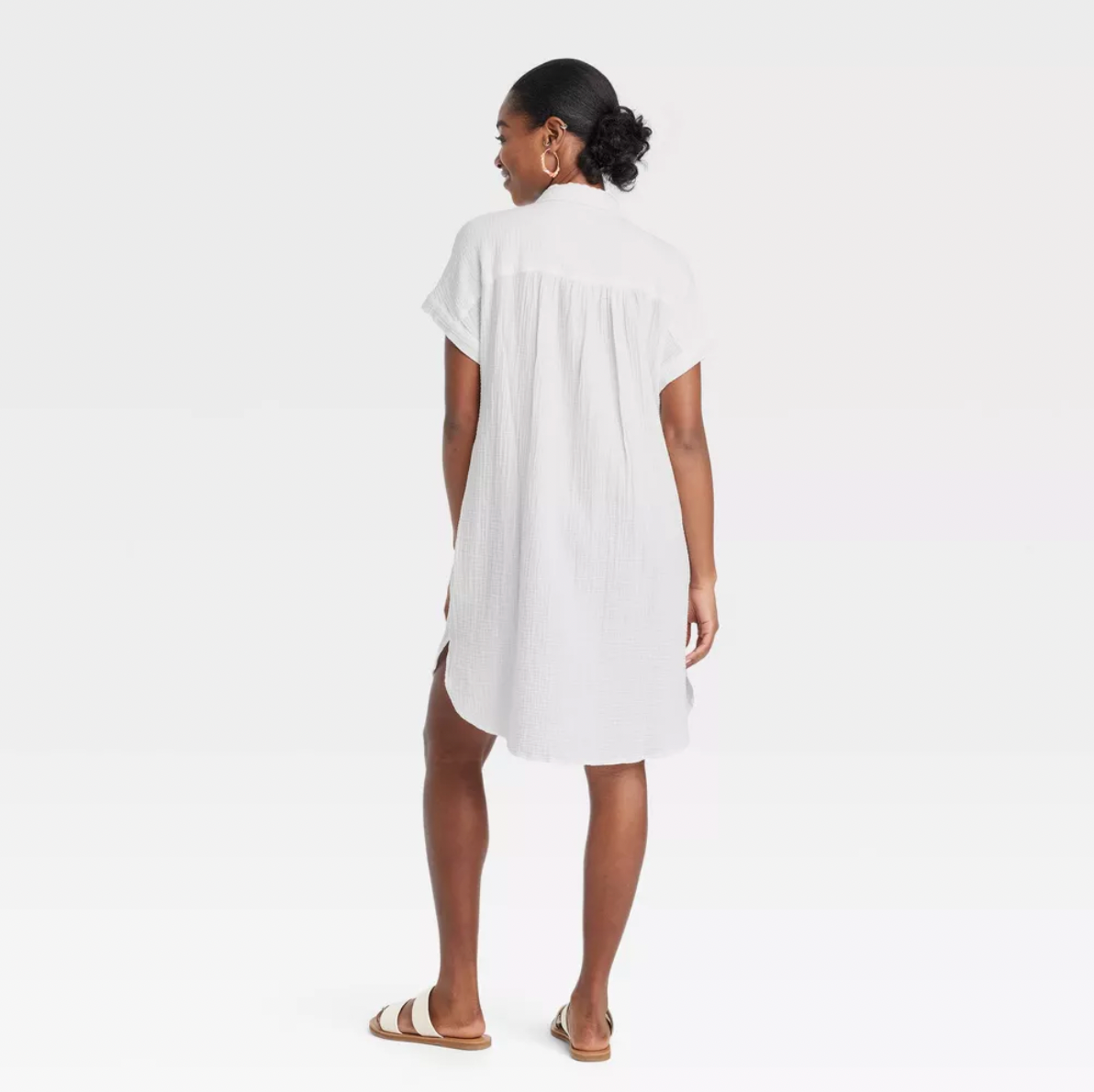 Cotton Gauze Shift Dress (XL)